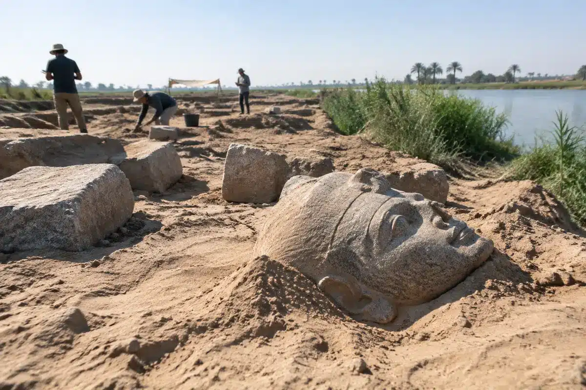 Ramses II. kolossale Statue im Nildelta entdeckt: auch zweite Königsstatue